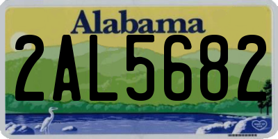 AL license plate 2AL5682