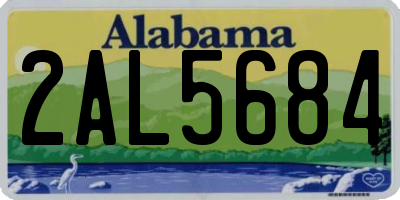 AL license plate 2AL5684
