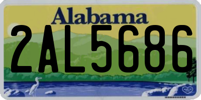 AL license plate 2AL5686
