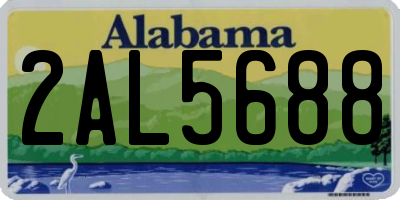 AL license plate 2AL5688