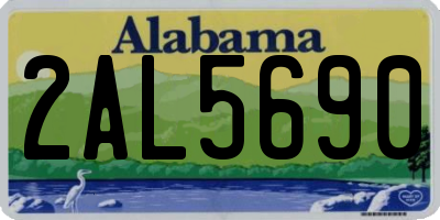 AL license plate 2AL5690