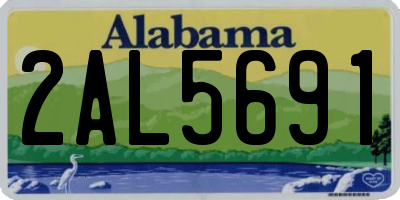 AL license plate 2AL5691