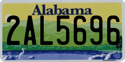 AL license plate 2AL5696