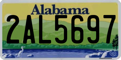 AL license plate 2AL5697