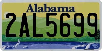 AL license plate 2AL5699