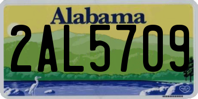 AL license plate 2AL5709