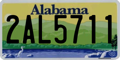 AL license plate 2AL5711