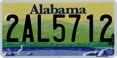AL license plate 2AL5712