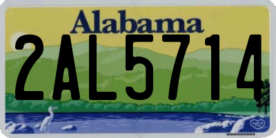 AL license plate 2AL5714