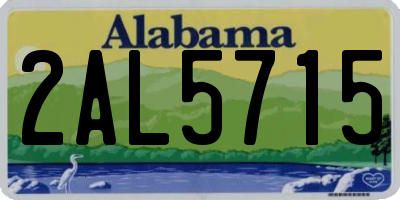 AL license plate 2AL5715