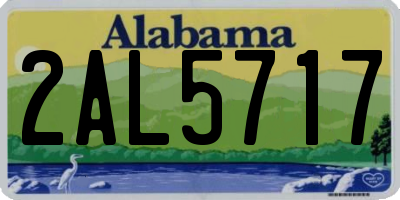 AL license plate 2AL5717