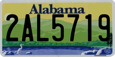 AL license plate 2AL5719