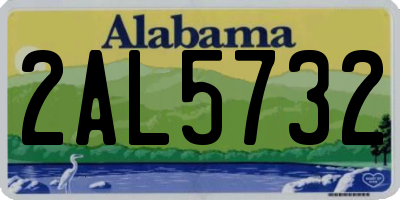 AL license plate 2AL5732