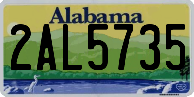 AL license plate 2AL5735