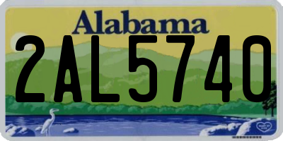 AL license plate 2AL5740