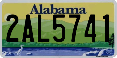 AL license plate 2AL5741