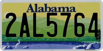 AL license plate 2AL5764