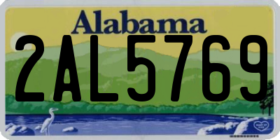 AL license plate 2AL5769