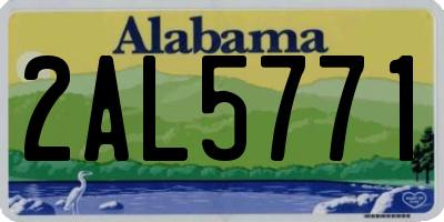 AL license plate 2AL5771