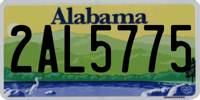 AL license plate 2AL5775