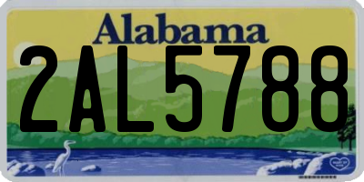 AL license plate 2AL5788
