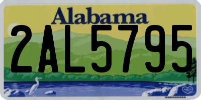 AL license plate 2AL5795