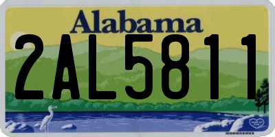 AL license plate 2AL5811