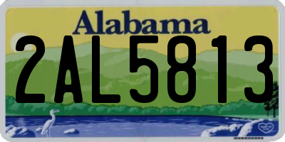 AL license plate 2AL5813