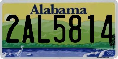 AL license plate 2AL5814
