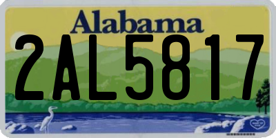 AL license plate 2AL5817