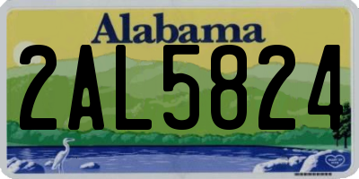 AL license plate 2AL5824