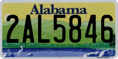 AL license plate 2AL5846