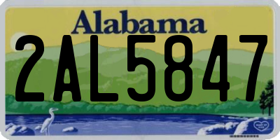 AL license plate 2AL5847