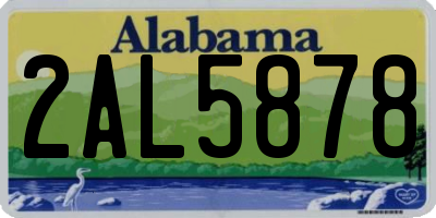 AL license plate 2AL5878