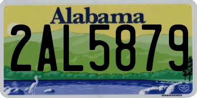 AL license plate 2AL5879