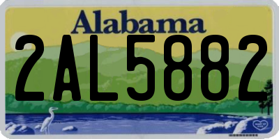 AL license plate 2AL5882