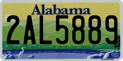 AL license plate 2AL5889