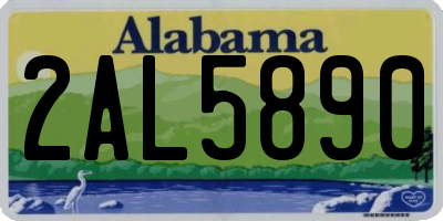 AL license plate 2AL5890