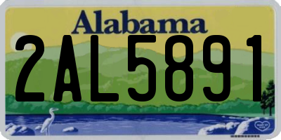 AL license plate 2AL5891