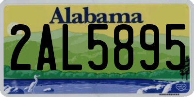 AL license plate 2AL5895