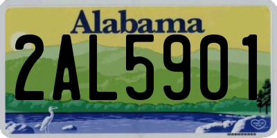AL license plate 2AL5901