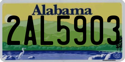 AL license plate 2AL5903