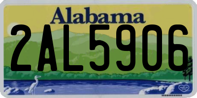 AL license plate 2AL5906