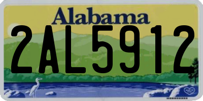 AL license plate 2AL5912