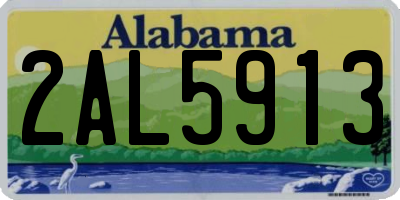 AL license plate 2AL5913