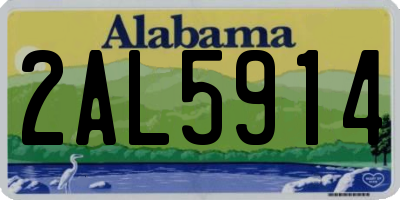 AL license plate 2AL5914