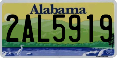 AL license plate 2AL5919