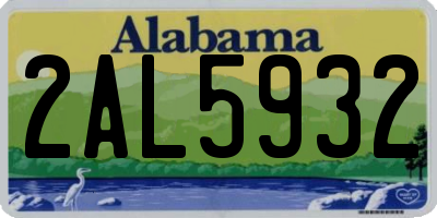 AL license plate 2AL5932