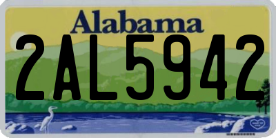 AL license plate 2AL5942