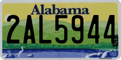 AL license plate 2AL5944